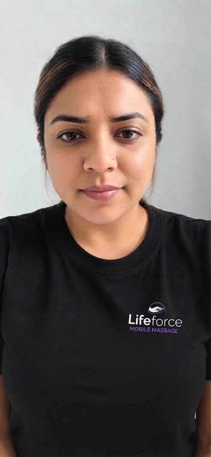 Pooja, Lifeforce Mobile Massage Therapist